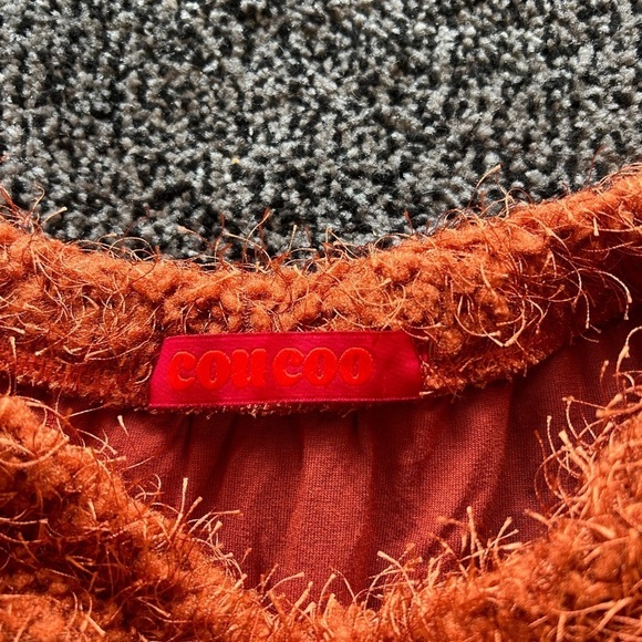 Coucoo Kaibu Anemone Orange Fuzzy Mini Skirt - Picture 3 of 5